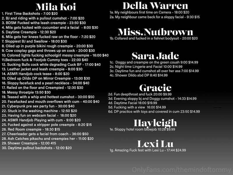 New Menu Drop with New Lower Prices!!!🍆🍆🍆🍆💦💦💦🔥🔥🔥