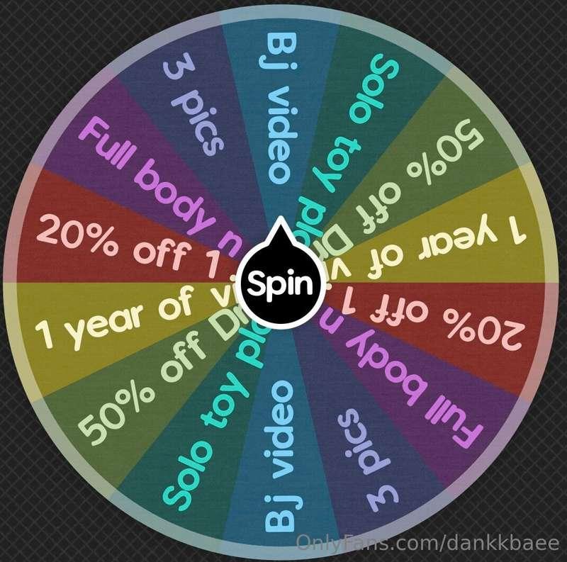 Now offering wheel spins 🥰 $5 per spin 