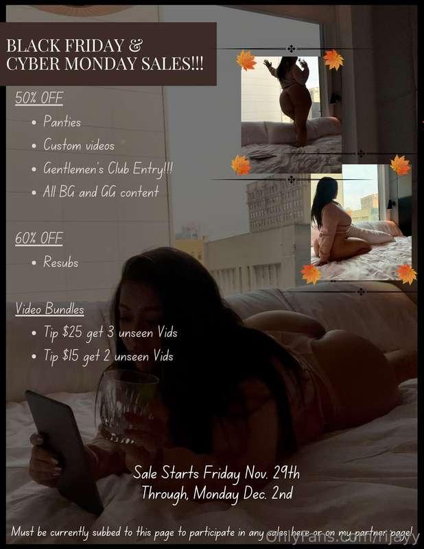 BLACK FRIDAY! Read the full flyer for all sales!! And swipe ..