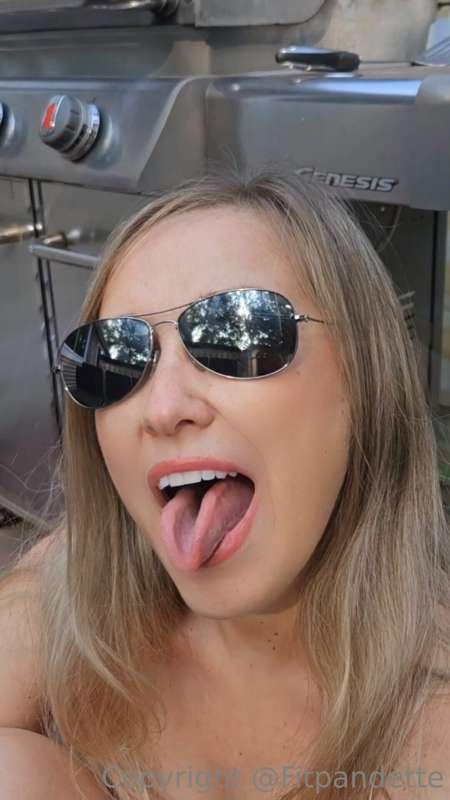 Tongue😝 8/6/2023 2 clips