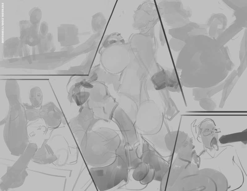 Sketches and process July