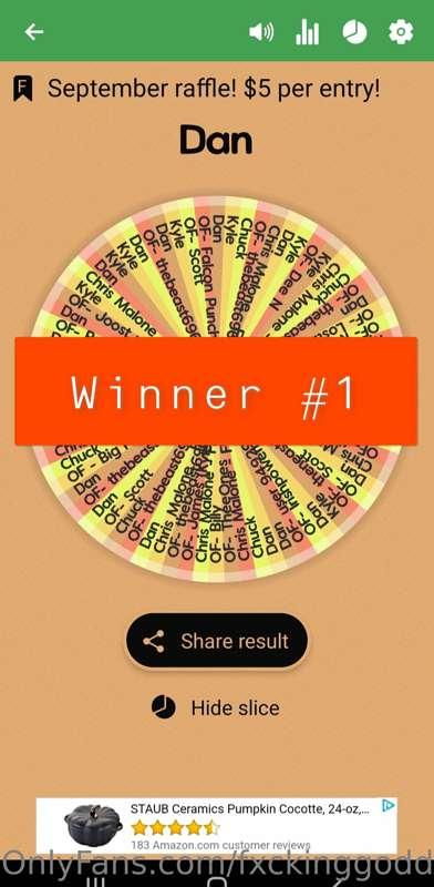 WE HAVE OUR WINNERS FOR THE RAFFLE!
I will be approaching ea..