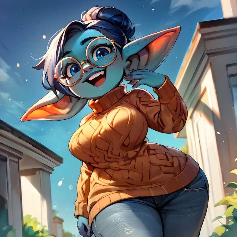 Mrs. Aquafang at the park 