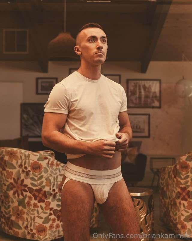 @joeyxdane needs nothing more to wear - white tee and jock a..