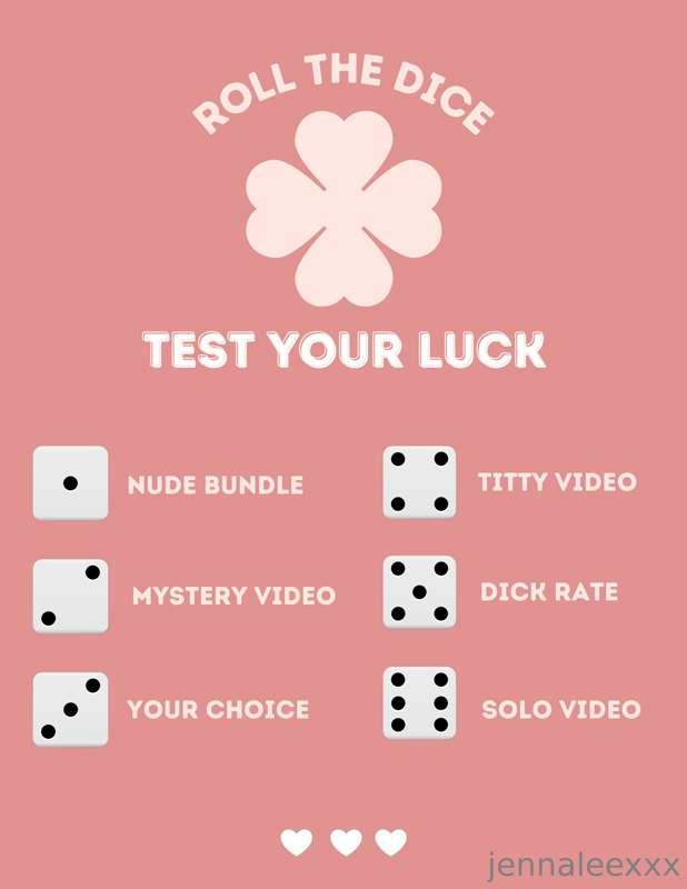 are you feeling lucky today? 🍀 lets play a game! tip just $1..