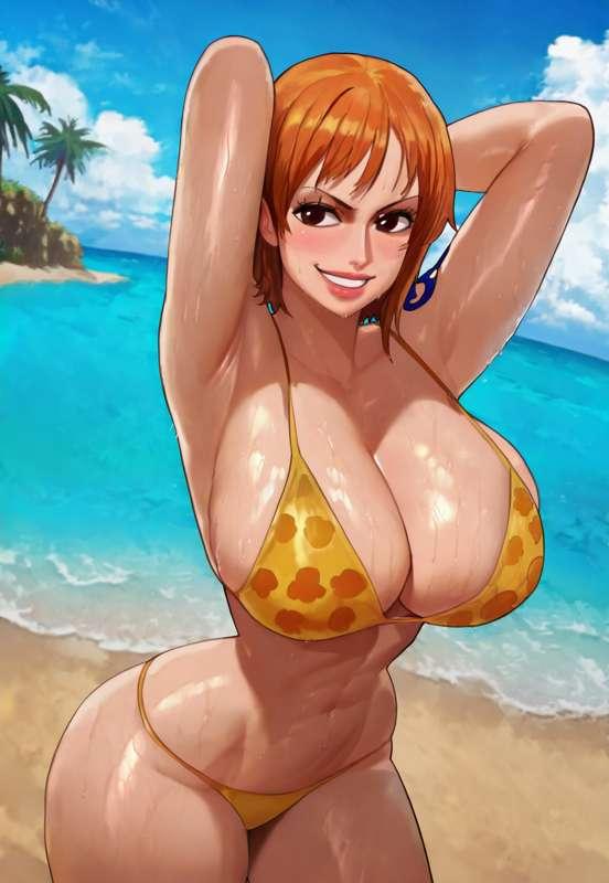 Short hair Nami beach set
