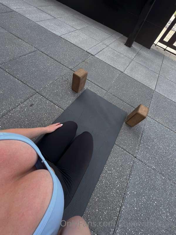 A little power vinyasa on the balcony this morning