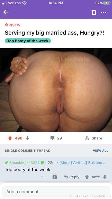 “Top booty of the week” in Plussizedhotwives on Reddit!! 🥰