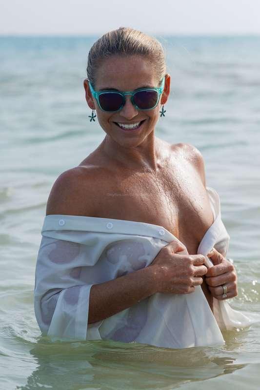 Who doesn't wear a dress shirt to the beach??