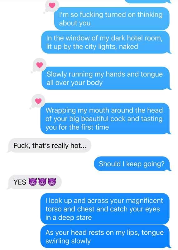 Some fantasizing sexts before I met my Bax in person…
@baxte..