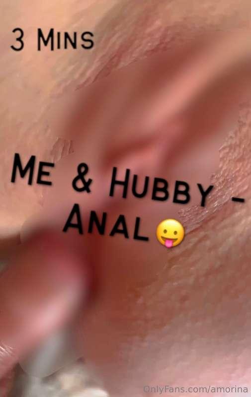 **Anal Fuck!** 
***See Hubby*** Sliding his cock into my tig..