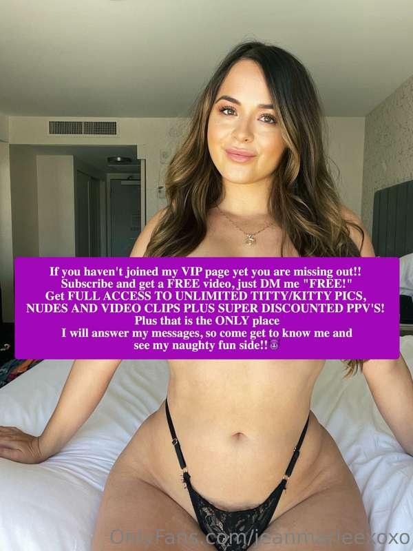Subscribe to my VIP page here👉 Onlyfans.com/jeanmarieexo
As ..