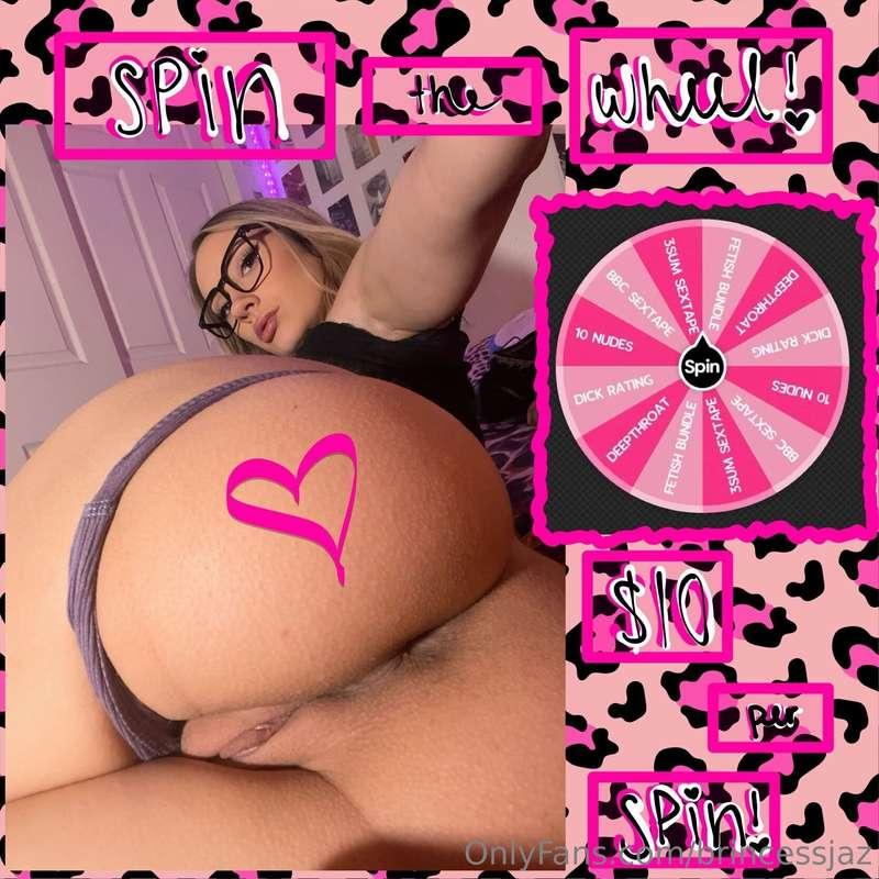 🩷 SPIN THE WHEEL FOR $10 🩷I will be sending out videos & nud..