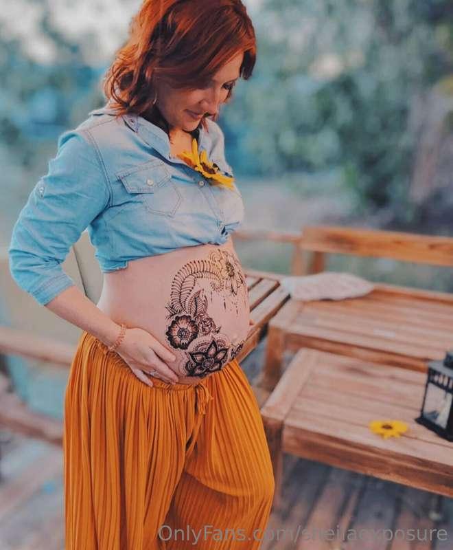 Almost there! I'm enjoying my pregnant belly!