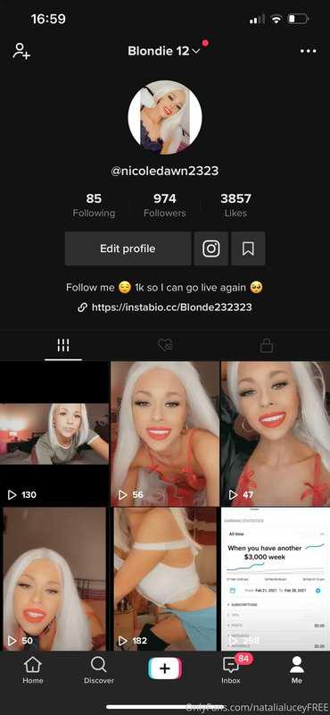 Follow my new TikTok so I can go live again please xxxxx