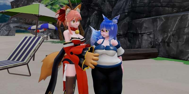 Tamamo Cat and Rieko Render Set