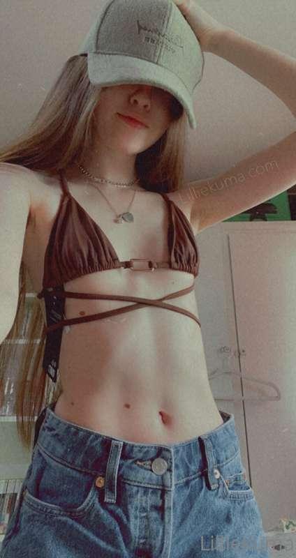 took these random pics trying on a new bikini and shorts and..