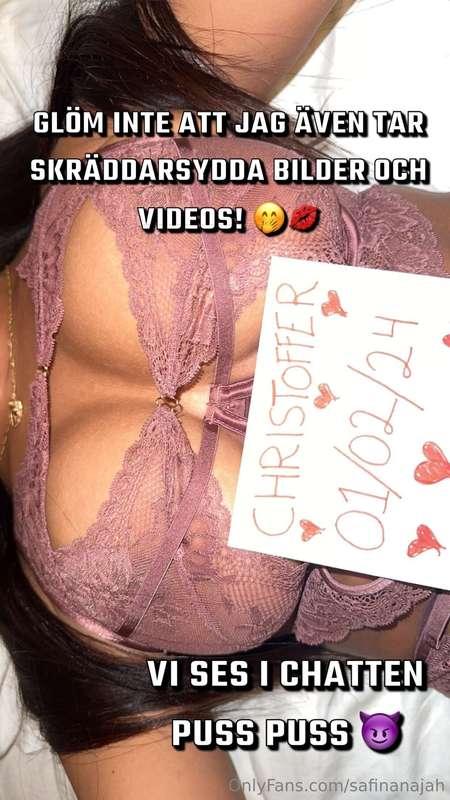 Säg till o Safina löser 😈🤭💋💦

Tell me and Safina will fix 😈🤭..