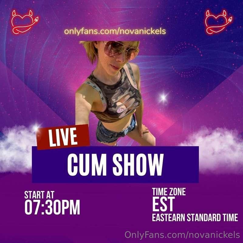 Live cum show tomorrow!! 7:30 PM EST and I have a special ne..
