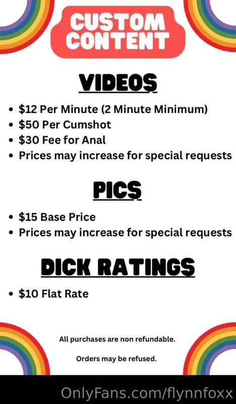 **Custom Content Price List 🔥**

***Direct message me for in..