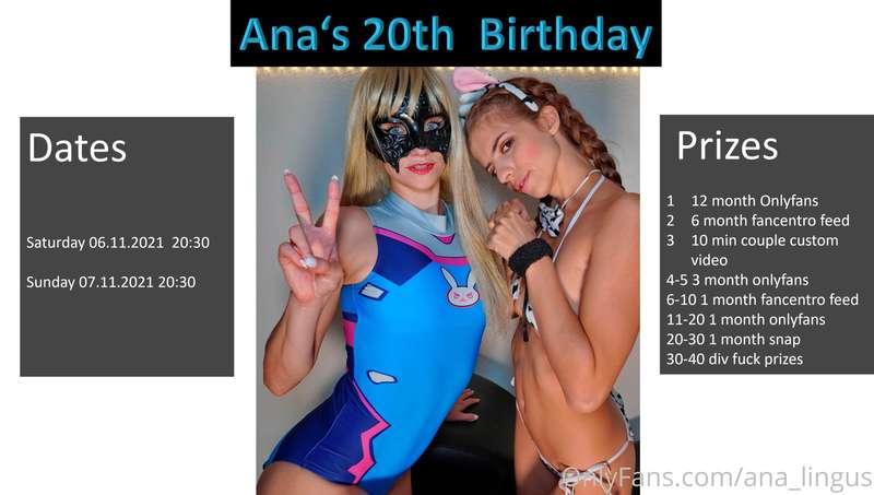 Hey guys! My Birthday is Upcoming! WE will do two 3some show..