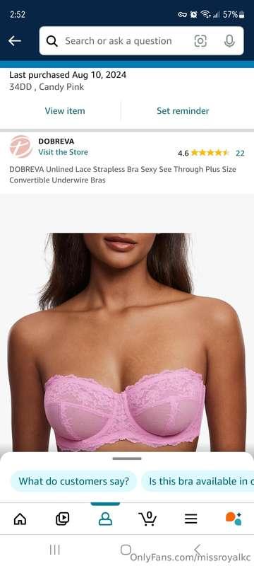 I ordered a new pink bra! What do you guys think? 🩷