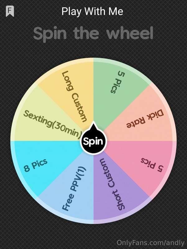 Here's a little spin the wheel game if you want to have some..