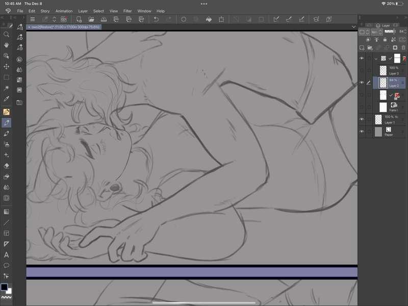 [nsfw (?)] [work in progress] very platonic cuddles 