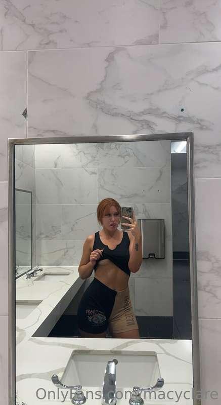 Teasing you mid workout