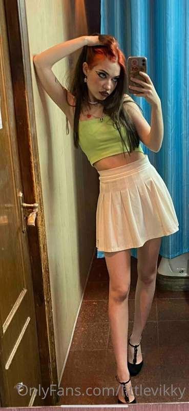 Look how your slut is dressed up, want to go out with her to..