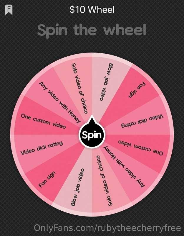 Tip, spin, and win something sexy 😍😍😍
