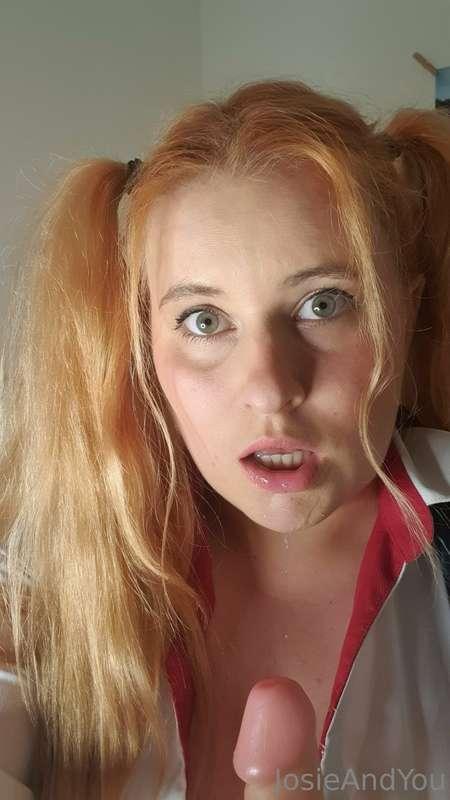 I'm on my knees, I want to taste you, let me suck you till I..
