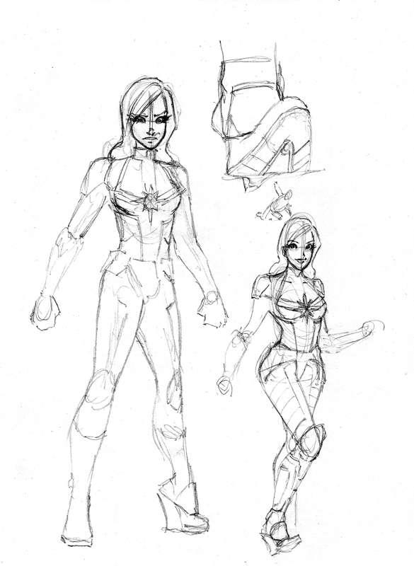 Captain marvel Sketch
