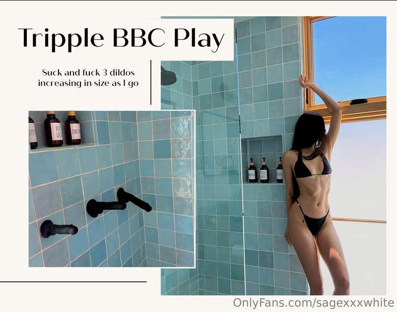 I take on my 3 biggest BBC dildos ~ going down the line suck..