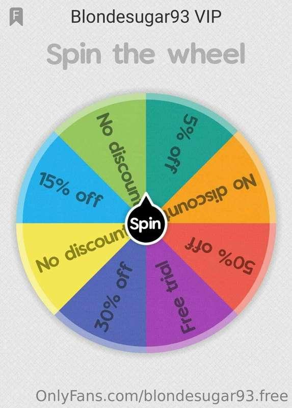 ***SPIN THE WHEEL***  **Feeling lucky?** **Tip 5$ for a spin..
