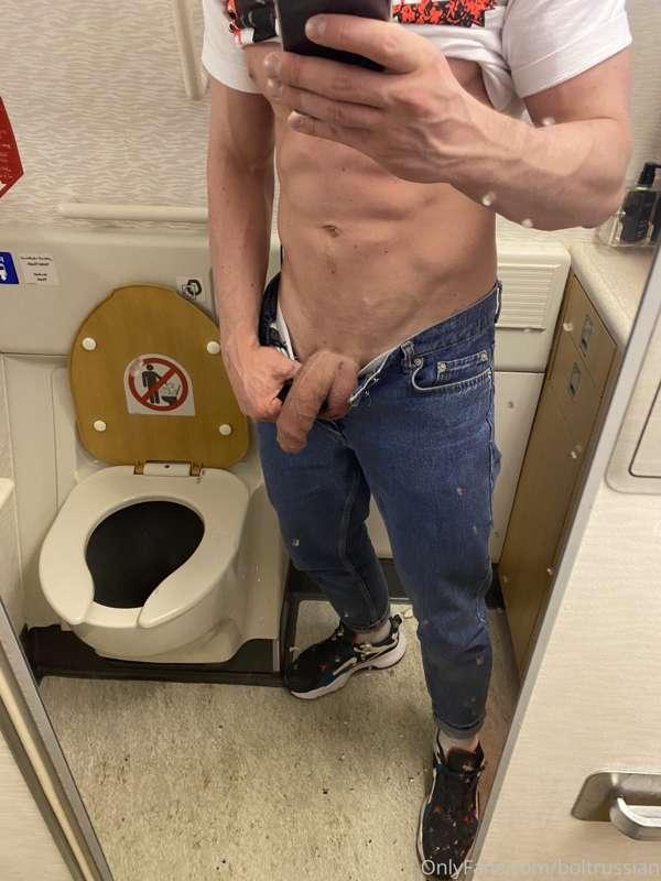 in airplane) 🔥🔥🍆✈️✈️