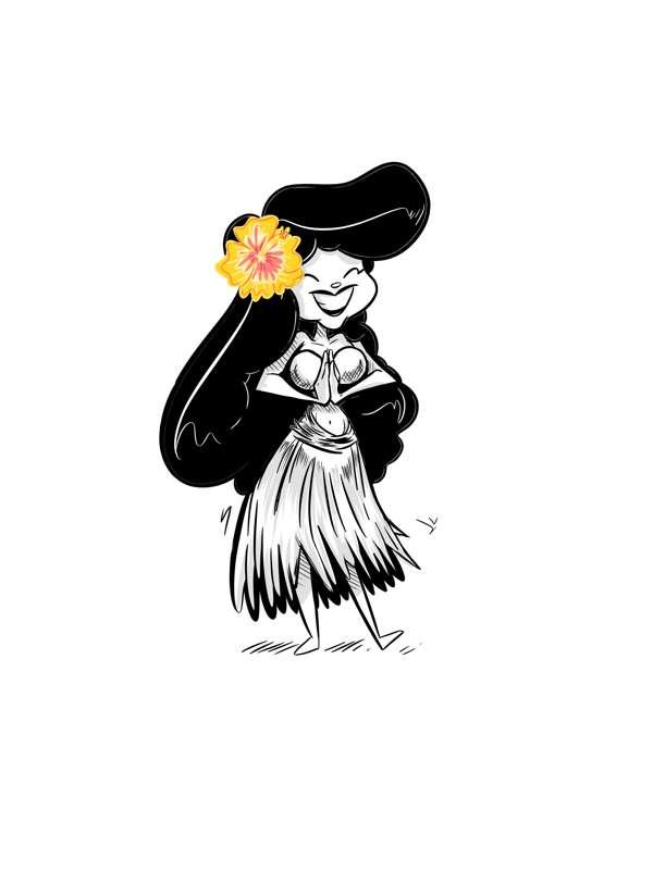 Hula Girl Design