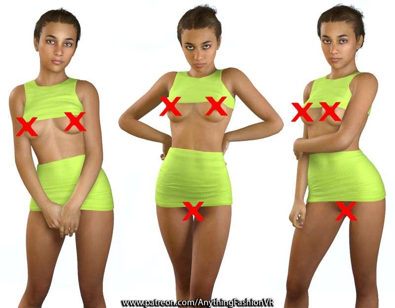 LL skirt and top undressed state