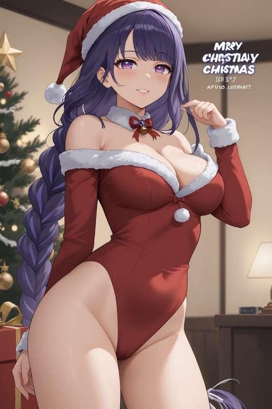 Raiden Shogun Christmas - Genshin Impact NSFW Photobook