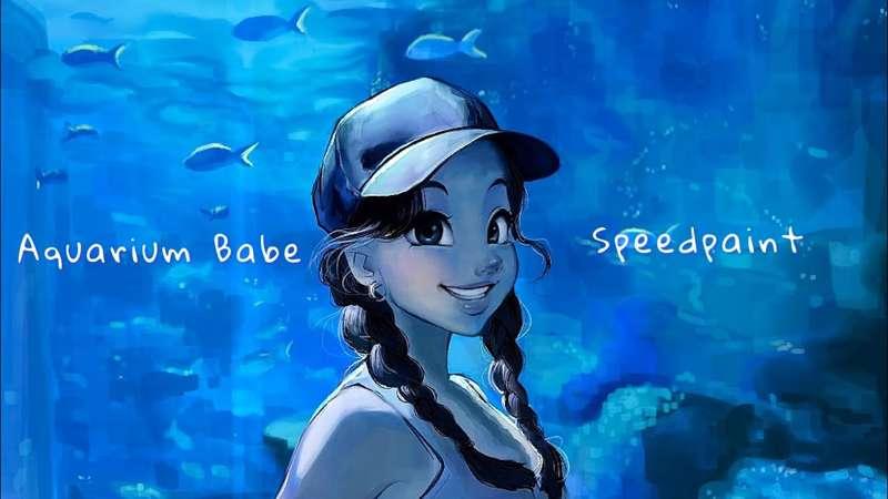 Aquarium Babe 🐠🐟 | Speedpaint