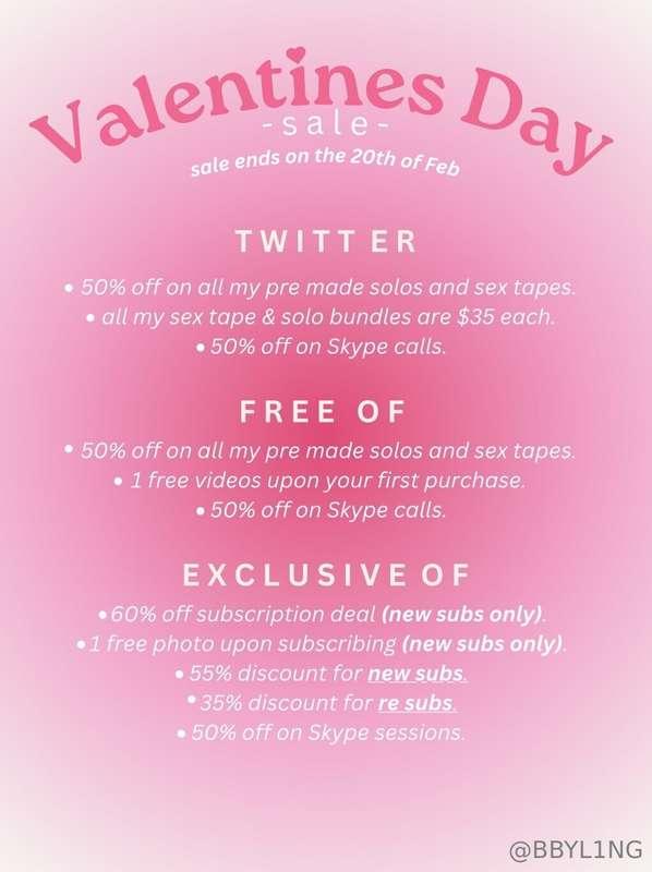 ***- VALENTINES DAY SALE -***
hi my loves, still running the..