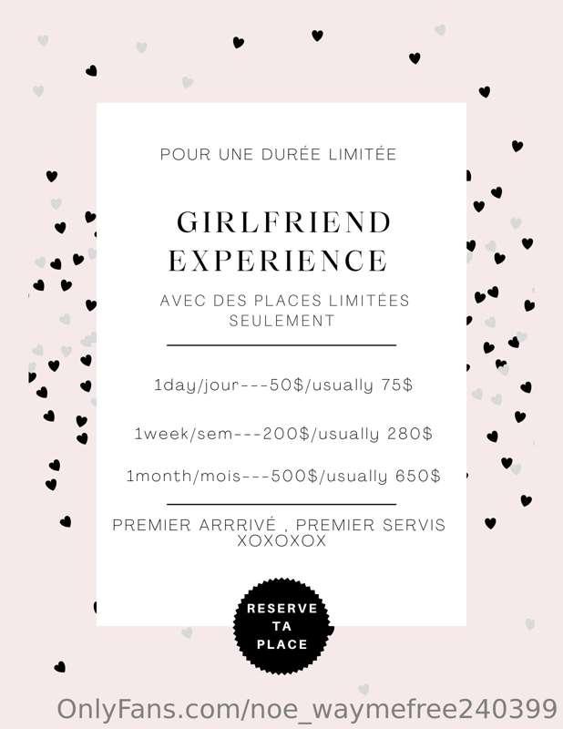 Pour Février 🤍 tente le Girlfriend experience! Laisse moi te..