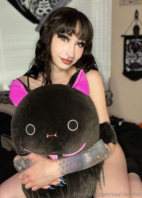 quick life update: i got a bat squishmallow!! i've been want..