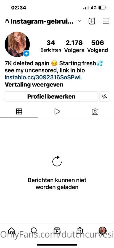 Insta has banned my account… my new one is dutchcurvesinheel..