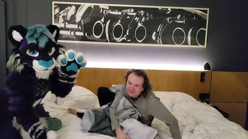 Ash helping with an old dolphin. 