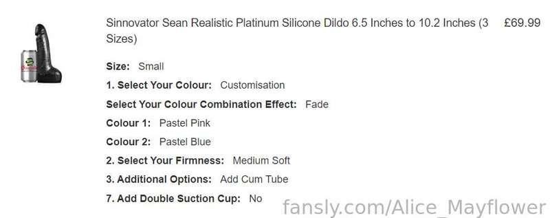 I've ordered a new ejaculating dildo so I can fill myself and my new gf up with "cum". Want to help me make that happen?

It's costing me £70 for the toy and then £20 for lube, so if you chip in £20+ I'll send you something fun when it arrives 😜