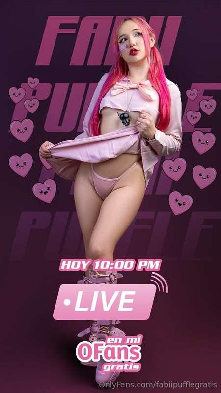 Chicossss hoy estaré aquí en mi OF gratis en vivo a las 10:0..