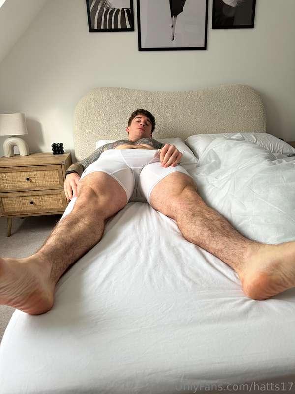 Morning Wood! Pulling my cock out of these tight compression..