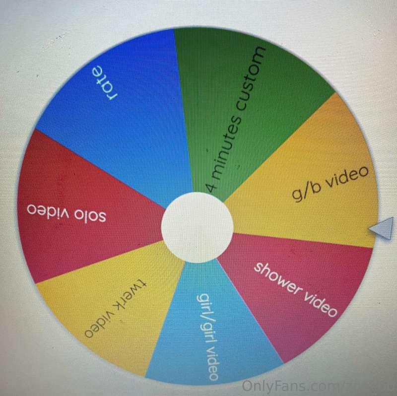 Hi babe ☺️
CUM TO SPIN THE WHEEL WITH ME! 
TIP $10 FOR ONE 
..