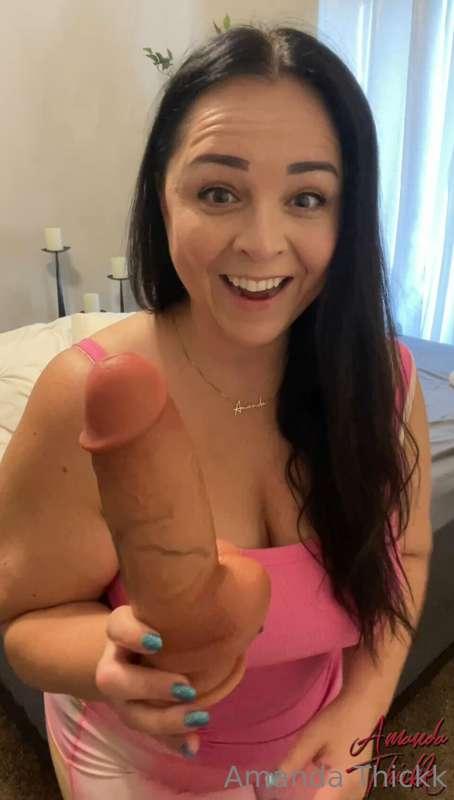 This is THE BIGGEST dildo I’ve EVER tried. Do you think I co..